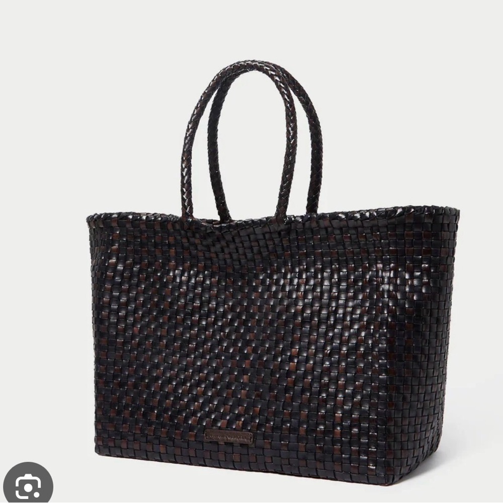 Loeffler Randall Klara Chocolate/Black Woven Tote